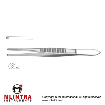 Mod. USA Dissecting Forceps 2 x 3 Teeth Stainless Steel, 30 cm - 11 3/4"